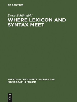 cover image of Where Lexicon and Syntax meet